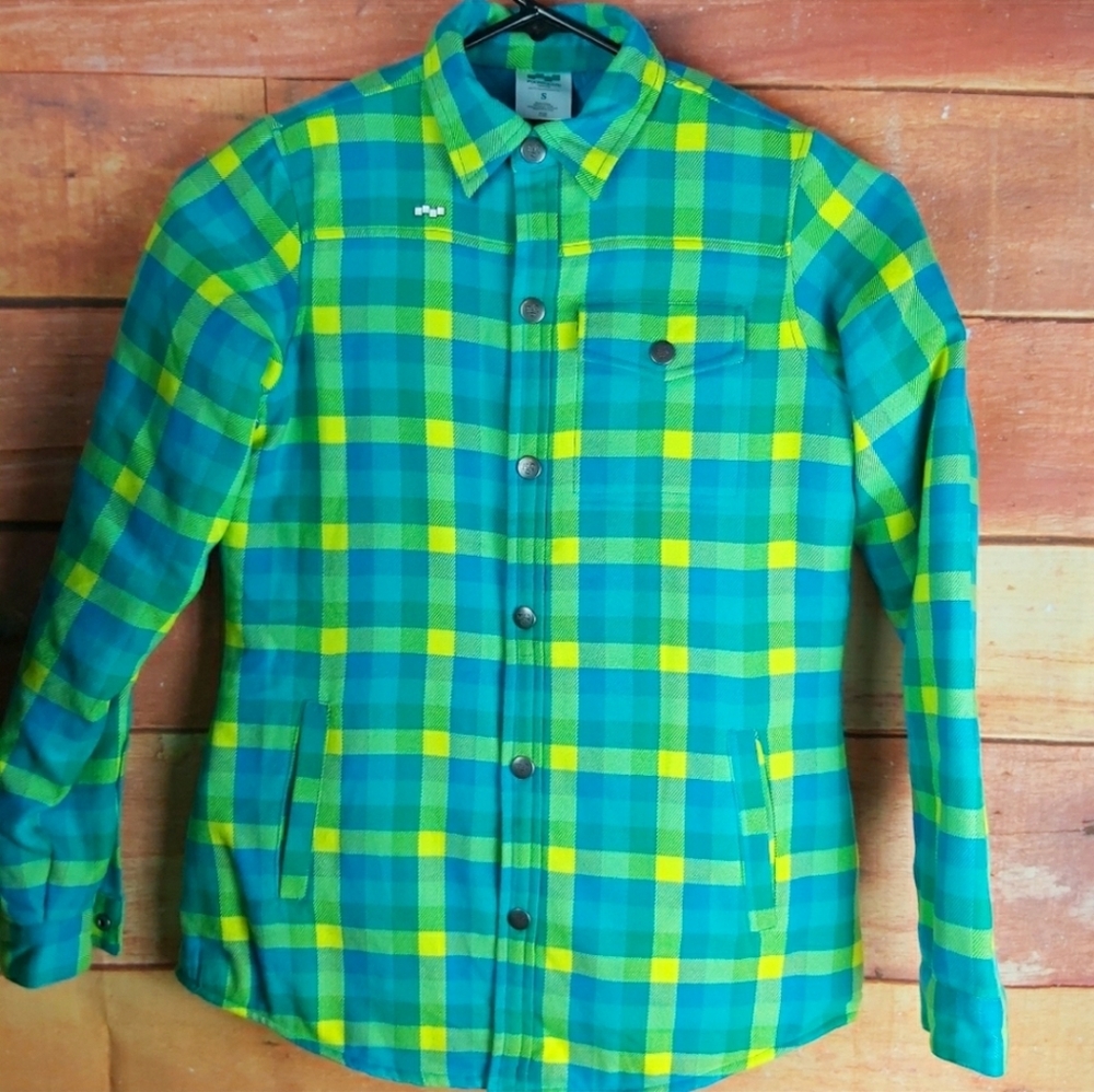 💙💚Foursquare plaid flannel jacket💚💙